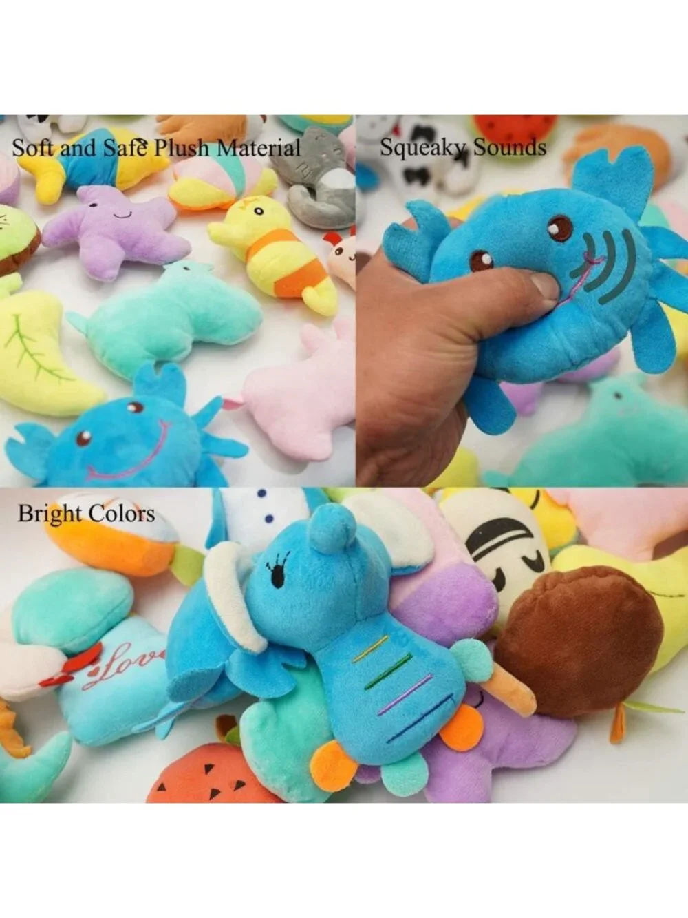 26-Pack Soft Squeaky Dog Toys for Small & Medium Puppies, Colorful Comfort Toys